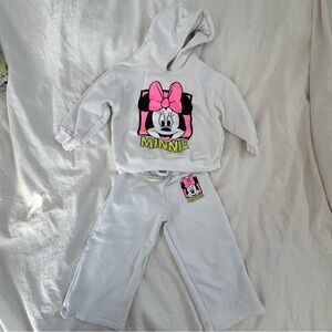 Zara Minnie Mouse sweatpants and hoodie set - size 5t